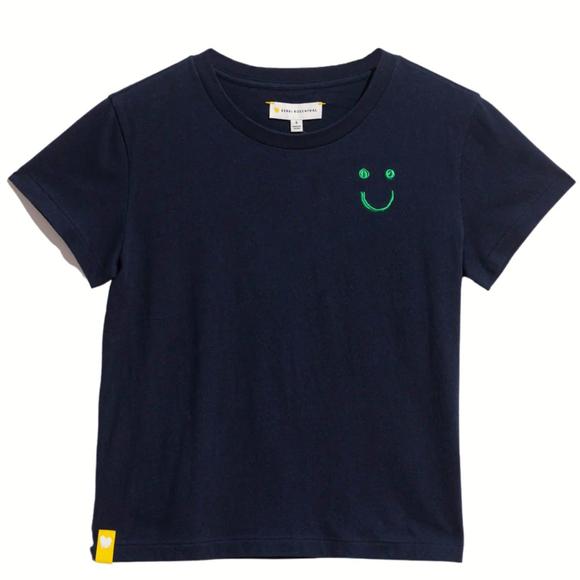 NEW KERRI ROSENTHAL suke tee smiley in indigo - Picture 3 of 3